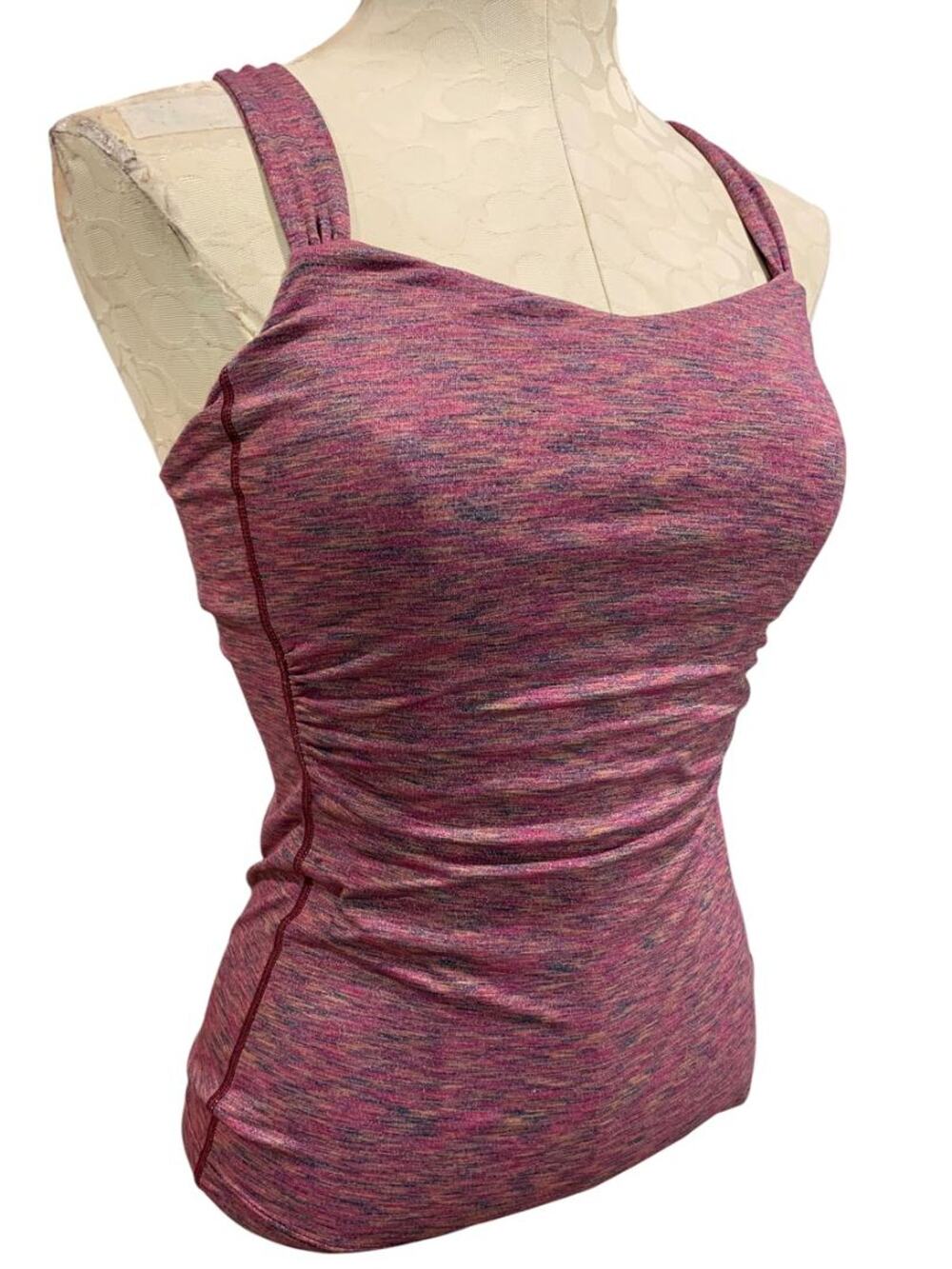 Small prAna Womens Twila Top Activewear Tank Purple Space Dye